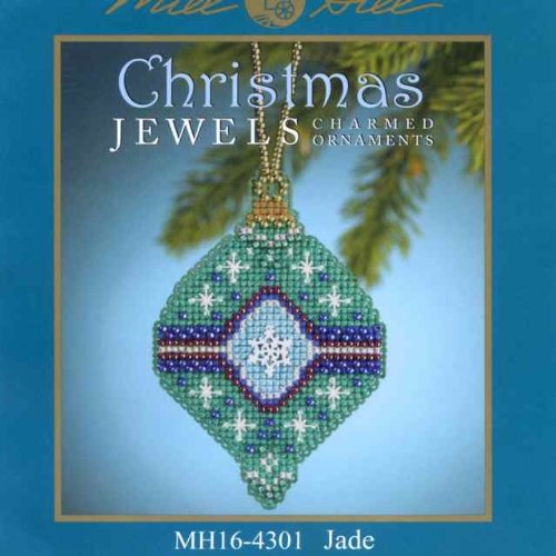 Jade Beaded Counted Cross Stitch Ornament Kit MH164301 Mill Hill Christmas Jewels 2014