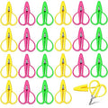 Mixweer 24 Pcs Mini Scissors for Travel Sewing Embroidery, 3 Colors - color: Pink, Green, Yellow