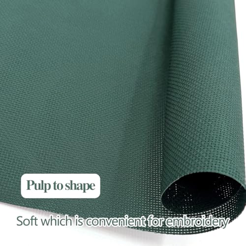 Aida Cloth 14 Count Cross Stitch Fabric Cross Stitch Aida Cloth for Embroidery and Needlework (Dark Green, 30 * 39inch) - color: Dark Green