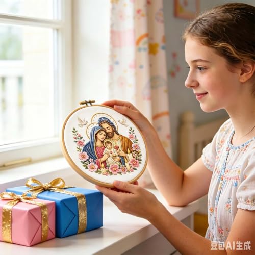 niurenmaoyi Jesus Embroidery Kit for Beginner,Cross Stitch Kit for Adult - color: Embroidery Kits-0621-04