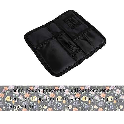 apollo walker Insulin Cooler Travel Case Diabetic Medication Cooler with Ice Packs and Insulation Liner insulin travel case tsa approved - color: Floral, size: Small