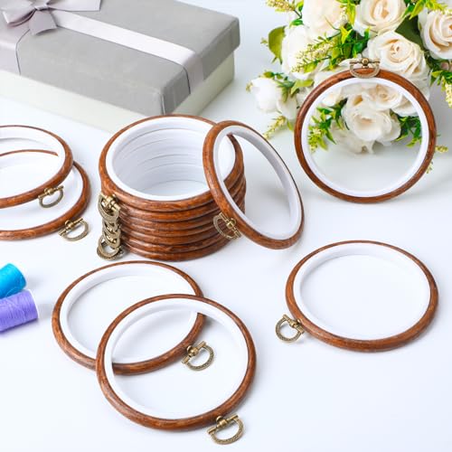 Burbell 15 Pcs 4 Inch Round Embroidery Hoops Frame - size: 4 Inch