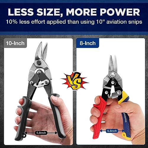 3 Piece Aviation Tin Snips Set, Metal Cutter Shear (Left, Right & Straight) - style: Straight/Left/Right