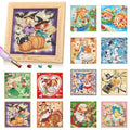 Trandraft 13 Pcs Vintage Holiday Small Diamond Art Kits for Adults Craft - style: Vintage Style