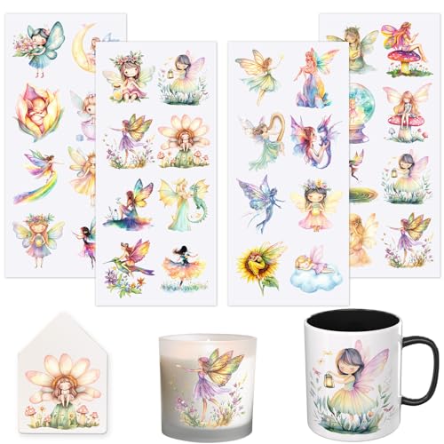 32 PCS Magical Pastel Fairy UV DTF Cup Wrap Stickers - style: Magical Pastel Fairy