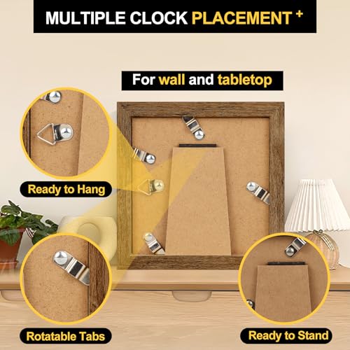 TOFOREVO 6x6 Picture Frames with 4x4 Mat Set of 2, Rustic Brown - color: Rustic Wood, size: 6x6