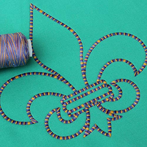 ThreadArt Multicolor Cotton Thread, 600M 40/3, Mediterranean 3355 - color: Mediterranean