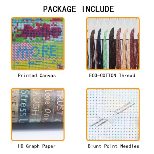 Bee Flowers Stamped Cross Stitch Kits Embroidery Starter Kit for Adults - color: J197-01