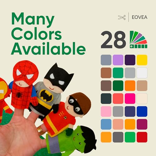 EOVEA - Acrylic Felt Fabric by The Yard - Soft and Durable 72" Wide & 1.6mm Thick Felt Sheets for DIY Crafts, Sewing, Upholstery, Cushion, Padding, Costumes(Hunter Green, 1 Yard) - color: Hunter Green, size: 1 Yard