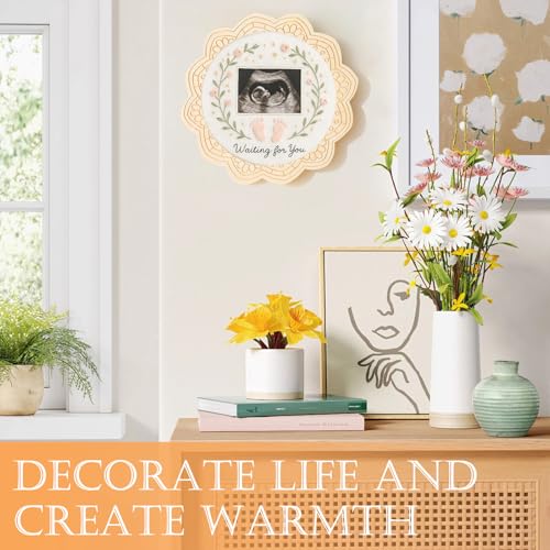 4 Sets Wood Embroidery Hoop Frame 8 Inch Embroidery Display Frame Large Round Wooden Embroidery Frame for Finished Cross Stitch Hoop Frame DIY Decor Sewing Ornaments - style: Burnt Orange