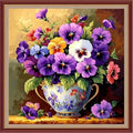 Funchey Counted Cross Stitch Kits for Adults Needlepoint Kits Unprinted Cross Stitching Embroidery Kit 11CT Cross Stitch Supplies&Colorful Flowers 18x18 inch - color: DIYCrafts16