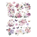 Joeyan Floral Rub On Transfers for Furniture and Crafts,12''x18'' - style: Dreamy Peonies