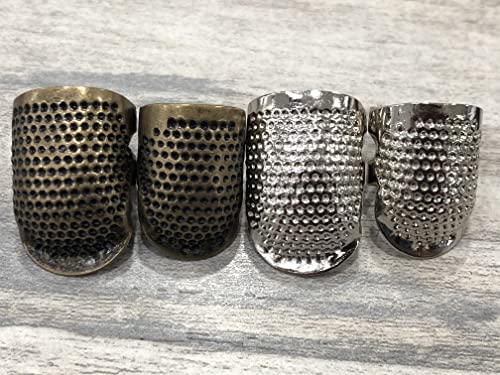 Tsnamay Silver Adjustable Thimble Hand Sewing Repair Needlework - color: Silver