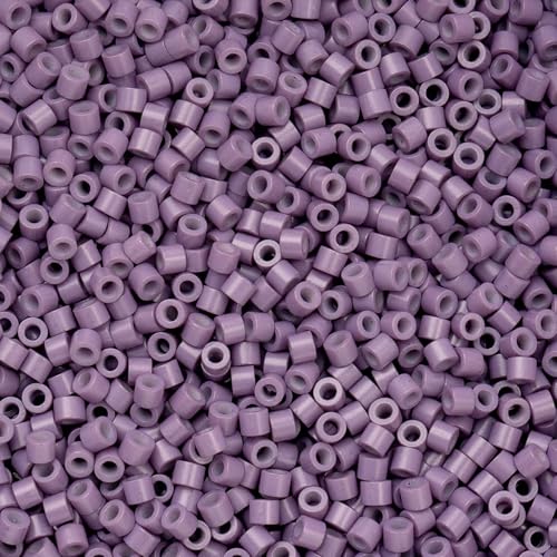 John Bead 25g Cylin Beads Opaque Lavender 11/0 Glass Cylindrical Seed Beads for Jewelry Bracelets Necklaces Earrings Making Embroidery - color: Lavender