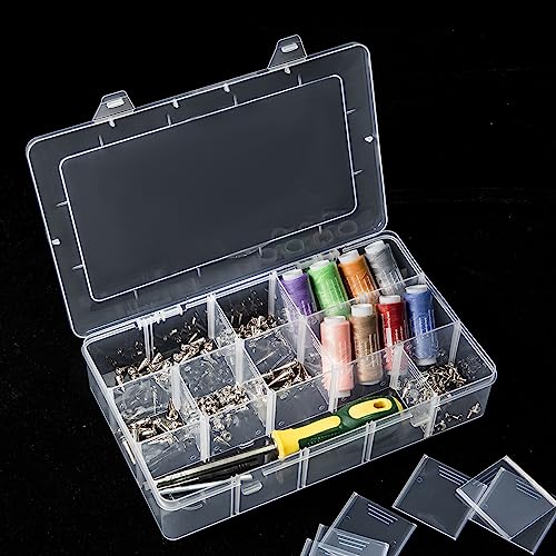 Gospire 2PCS 15 Large Grids Clear Plastic Box Organizer Storage Container - color: Clear-15 Grids*2