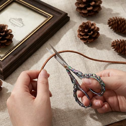 Crochet Scissors with Cover Embroidery Scissors Small Sharp Craft Scissor Sharp Pointed Tip In A Pouch Stainless Steel Embroidery Scissor for Precise Cuttin Craft and Sewing Supplies