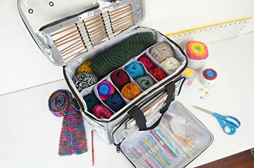 ArtBin Needleworks Project Bag, Portable Craft Tote, Grey - color: Gray, style: Needleworks Project Bag