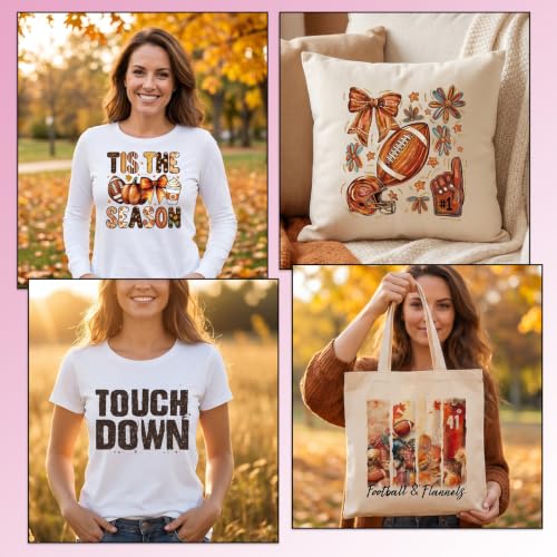 24 Pcs Fall Football Dtf Transfers Ready to Press for Clothes - color: Fall Football