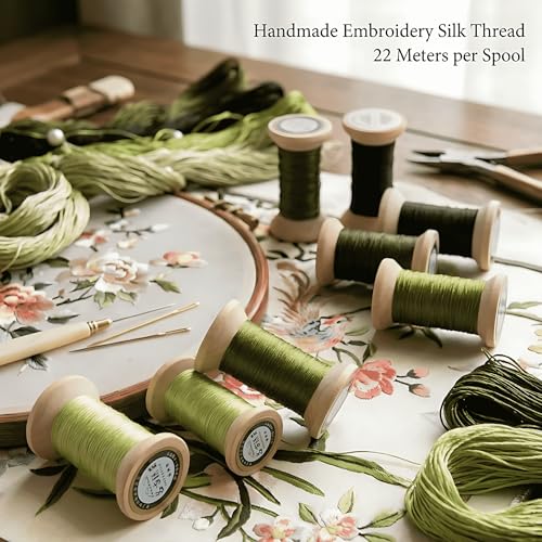Natural 100% Mulberry Handmade Embroidery Silk Thread Silk Floss (44) - color: 44