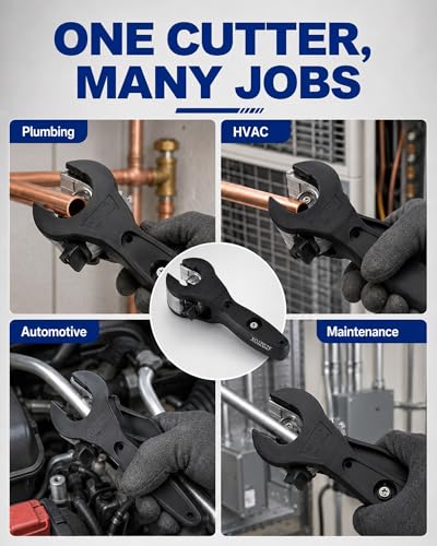Copper Pipe Cutter Tool Ratchet Ratcheting Tubing Steel Cutters Tube Hand Inside PVC Rubber Hose Thread Cutting EMT Conduit Aluminum Corta Tubos De Trinquete Cortadora Cobre Mini Plumbing(1PC)