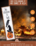 Povitrulya Embroidery Kit 'No Chance in Hell' - Halloween Counted Cross Stitch Bookmark - color: No Chance in Hell