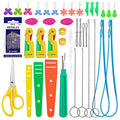 Fedmut 42 Pcs Drawstring Threader Tool Set Needle Threaders for Hand Sewing - color: 42pcs