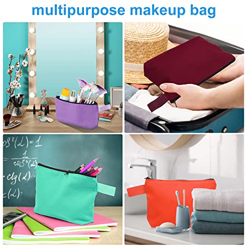 Saintrygo 30 Pcs Canvas Makeup Bags Bulk,9.8 X 5 X 2 Inch,Classic - color: Classic, size: 9.8 x 5 x 2 Inch