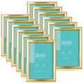 LaVie Home 4x6 Picture Frames (12 Pack, Gold) Simple Designed Photo Frame with High Definition Glass for Wall Mount & Table Top Display, Set of 12 Classic Collection - color: Gold, size: 4x6