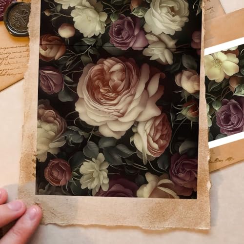 3 Sheets Vintage Moonflower Rub on Transfers for Crafts, 12×6in - style: Vintage Moonflower