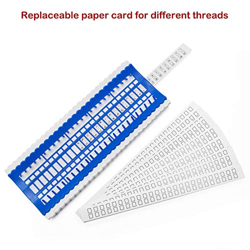 Luxiv 50 Position Embroidery Floss Organizer, Thread Shelf with 15P Card - color: Blue, size: 50 Positions