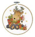 Design Works Crafts Reindeer Counted Cross Stitch Kit with Hoop