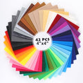 42 Pcs Stiff Felt Fabric Squares 4x4 Inch for Crafts Sewing - color: 4*4 Multicolor