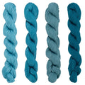 FREEBLOSS 4 Pcs Sashiko Thread Sashiko Skein 4 * 100 M Pure Cotton Embroidery Thread Japanese Sewing Threads Quilting & Embroidery Sewing Kit Supplies 4 Blue Theme Colors - color: Blue