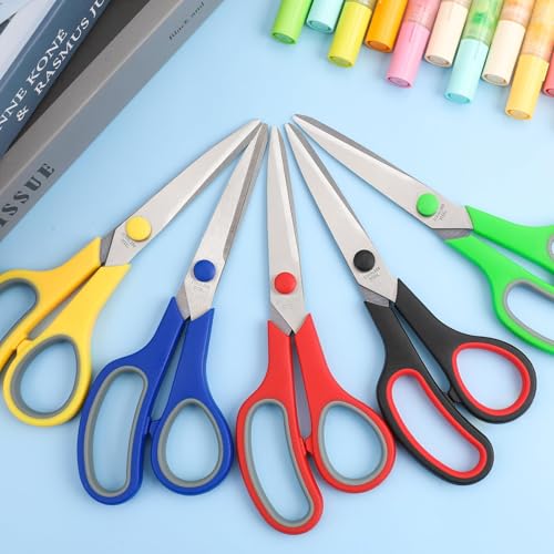 BURVAGY 20 Pack 8" Scissors All Purpose, Heavy Duty Scissors for Office - color: 20 Pack