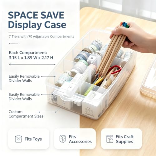 Sooyee 7 Layers Stackable Storage Container, Clear - color: Clear, size: 7 Tier