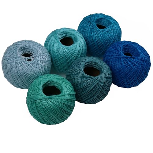 KCS Mercerized Pearl Cotton Thread Size 8 Crochet Needlework Embroidery Threads Ball (6, 06) - color: 06