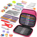 IMZAY 110 Pcs Crochet Hooks Set 0.6–6.5mm Crochet Needles for Yarn - color: Rose, size: 110 Pcs