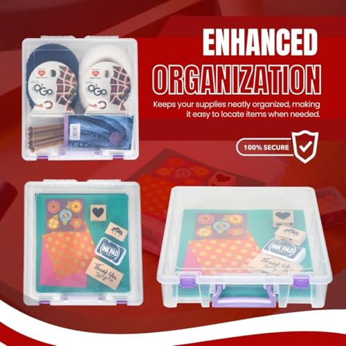 ArtBin Essentials 12 x 12 One-Compartment Craft Box, Clear - color: Purple, size: 1 Pack
