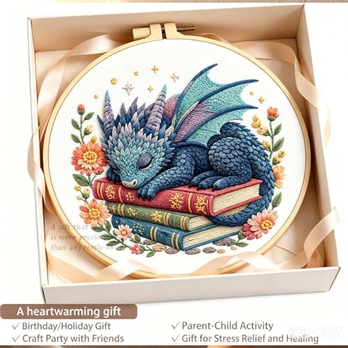 niurenmaoyi Dragon Embroidery Kit for Beginners,Sewing Kit for Adults - color: Embroidery Kits-0621-15