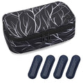 ALLCAMP Insulin Cooler Travel Case Diabetic Medication Cooler with 4 Ice Pack - Medical Cooler Bag Portable and Reusable Black White(9X 4.72x 3.14 inches) - color: Black White