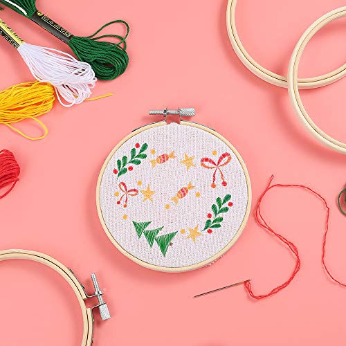 Caydo 12 Pieces 4 Inch Round Embroidery Hoop Bulk - style: 4 Inch
