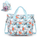 Aeelike Yarn Storage Bag Organizer, Large Crochet Tote Bag, Blue Cat - color: Blue Cat