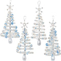 Solid Oak Nostalgic Christmas Beaded Cyrstal Ornament Kit - Frosty Crhistmas Trees Makes 4 - size: Medium