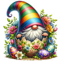 Easter Gnome Stamped Cross Stitch Kits for Adults Beginner, Counted Cross Stitch Kits Printed Stitching Cute Patterns Dimensions Needlepoint Art Crafts Embroidery Kits for Adults - color: Cross Stitch-1215-4