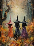 Witch Stamped Cross Stitch Kit for Adults Printed Dimensions Stitching Kit - color: J181-01