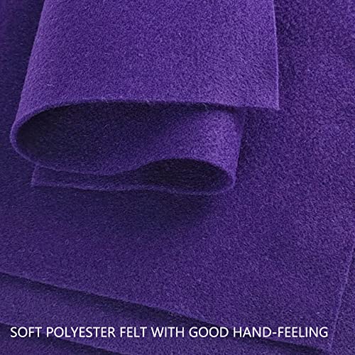 Jtnohx Color Felt Fabric Soft Felt Sheets for Crafts Dark Purple 20Pc 1.4mm - color: Dark Purple
