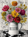Moohue 14ct Counted Stamped Cross Stitch Kits for Adults Flowers Printed Cross Stitch Patterns Art Crafts Cross Stitch Supplies (Flowers 13) - color: Flowers 13