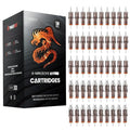 50 Assorted Tattoo Cartridge Needles Mixed Size #12 Round Liner Shader Curved Magnum - 15 Pcs each of 5RL, 7RL - 10 Pcs each of 9RS, 7RM Pro Disposable Membrane Tattoo Needles - size: 50Pcs-1205RL+1207RL+1209RS+1207RM