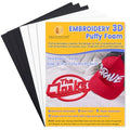 New brothread 6PCS Embroidery Puffy Foam 3MM - 3xBlack + 3xWhite - color: 3×black + 3×white