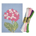 Howie's Needlepoint Flower Needlepoint Kits, 18CT Printed Embroidery Pattern Starter Kits, Stamped Patterns Canvas Kits(Red Hydrangea,5x7inch) - color: Red Hydrangea